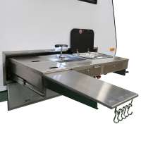 Stainless steel Slide Out Trailer Kitchen For Caravan